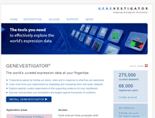 Tablet Screenshot of genevestigator.com